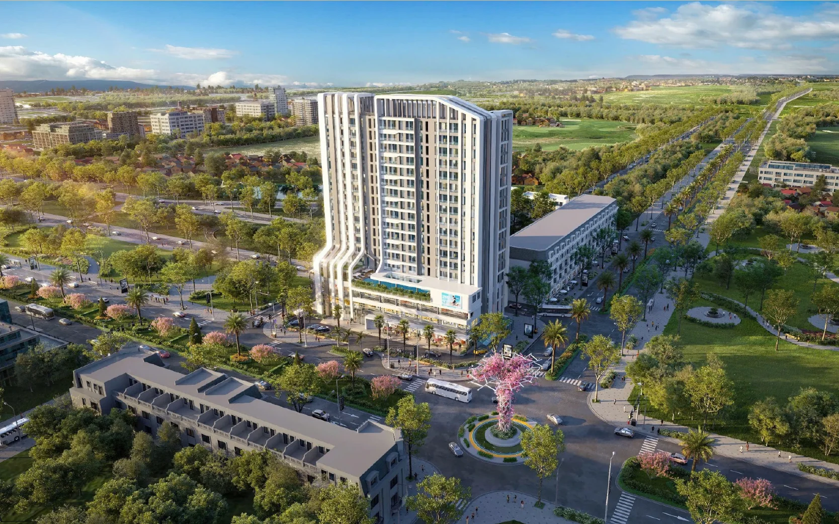Phối cảnh ban ngày Thiên Ân Center
