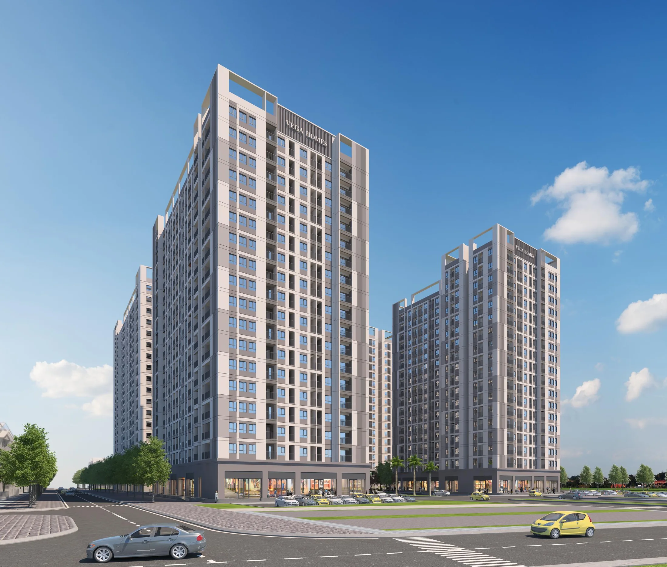 Phối cảnh góc nhìn dự án Vega Homes