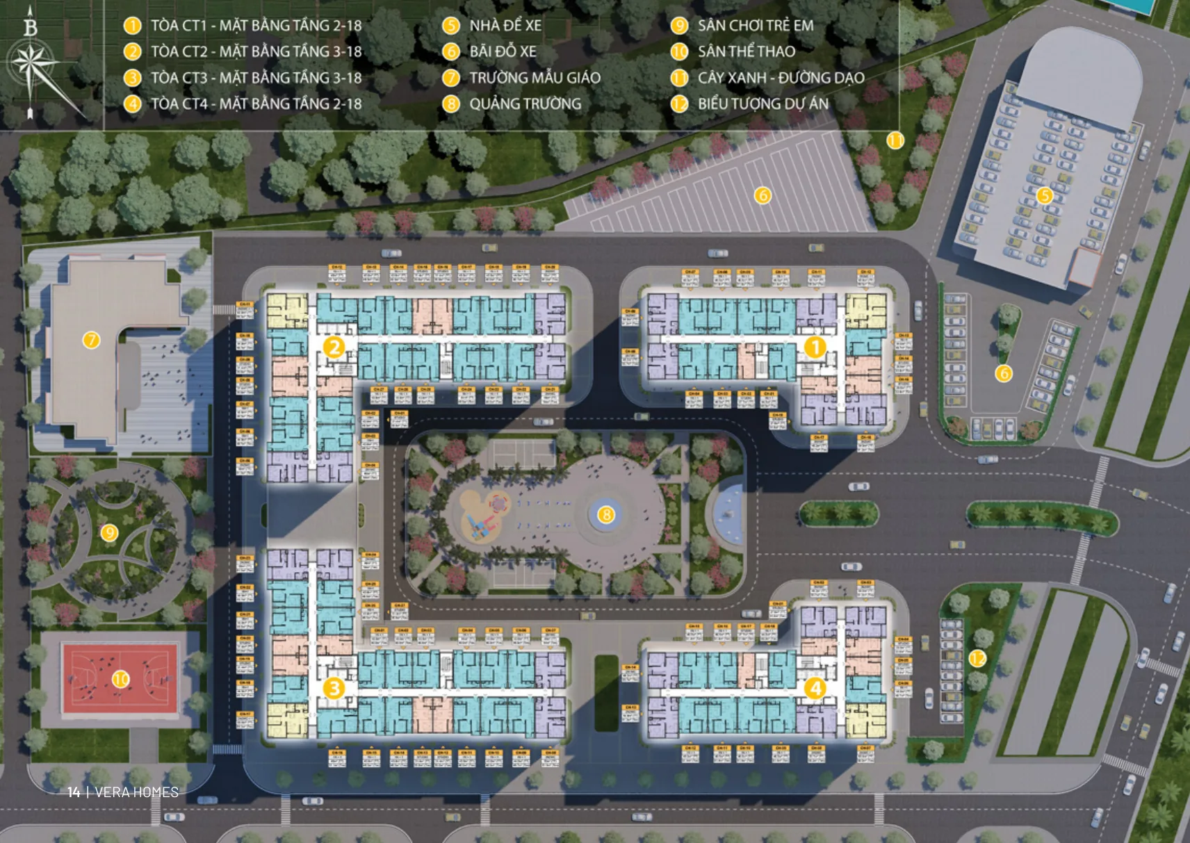 Mặt bằng tổng thể dự án Vega Homes